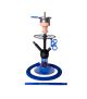 AMY Shisha Alu Jewel S 071.03 black powder blue 44 cm