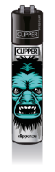 CLIPPER Feuerzeug Weed Monster - Blue