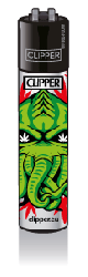 CLIPPER Feuerzeug Weed Monster - Green