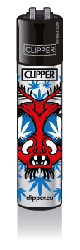 CLIPPER Feuerzeug Weed Monster - Red