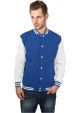 URBAN CLASSICS 2-tone College Sweatjacke royal-weiß 