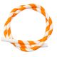 Silikon Shisha-Schlauch orange-weiss