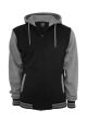 URBAN CLASSICS 2-Tone Zip Hoody schwarz-grau